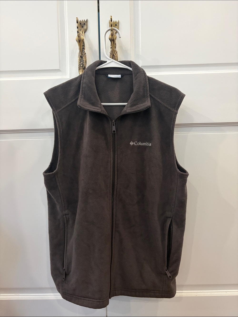 Columbia Men's Black Fleece Vest with Full Zip
